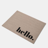 Grappig simpele moderne hallo citeert gezegde door deurmat (Schuin)