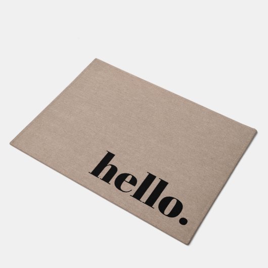 Grappig simpele moderne hallo citeert gezegde door deurmat (Schuin)