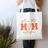 Grappig Sinaasappel en geel Livin' Dat mam leven Tote Bag