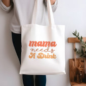 Grappig Sinaasappel en geel mama heeft een Drink n Tote Bag