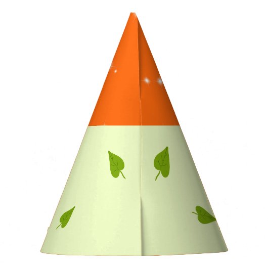 Grappig sinaasappel feesthoedjes (Achterkant)