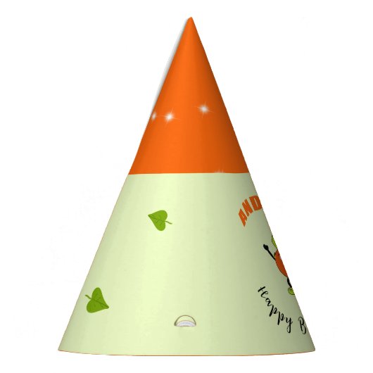 Grappig sinaasappel feesthoedjes (Links)