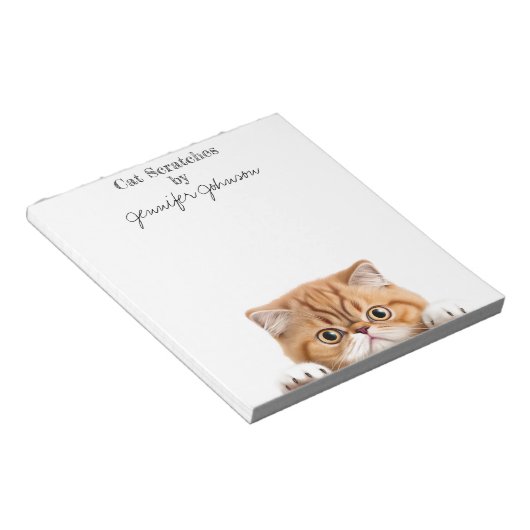 Grappig Sinaasappel Ginger Tabby Cat Notitieblok (Schuin)