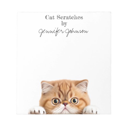 Grappig Sinaasappel Ginger Tabby Cat Notitieblok (Voorkant)