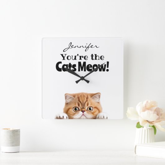 Grappig Sinaasappel Ginger Tabby Kat Wandklok (Huis)
