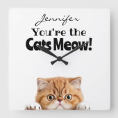 Grappig Sinaasappel Ginger Tabby Kat Wandklok (Voorkant)