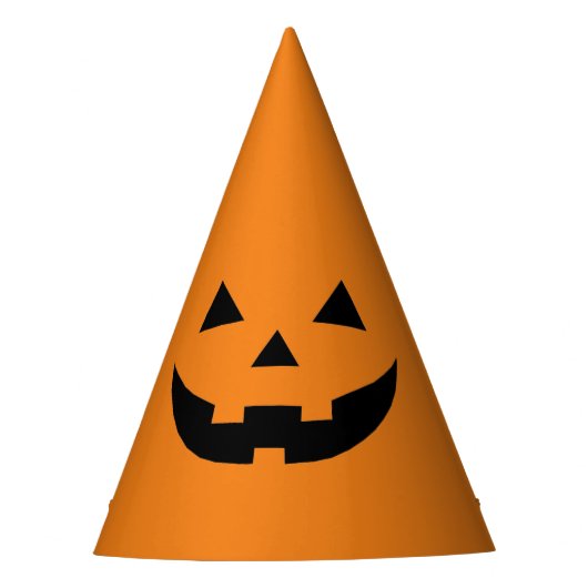 Grappig sinaasappel Jack o lantaarn pompoen gezich Feesthoedjes (Voorkant)