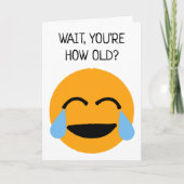 Grappig Sinaasappel Lachgezicht Emoji Verjaardag K Kaart (Voorkant)