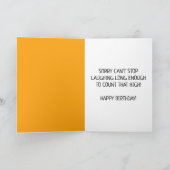 Grappig Sinaasappel Lachgezicht Emoji Verjaardag K Kaart (Binnen)