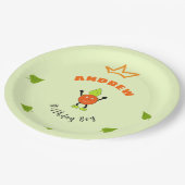 Grappig sinaasappel papieren bordje (Gekanteld)