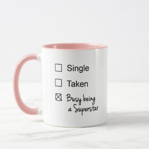 Grappig Single Bezet Druk met het zijn van een Sup Mok