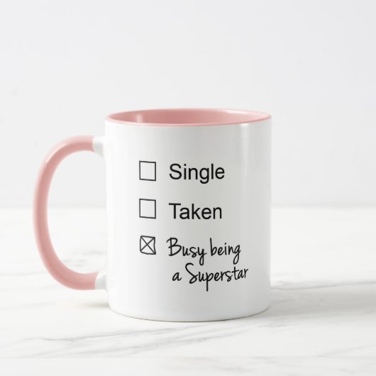 Grappig Single Bezet Druk met het zijn van een Sup Mok (Links)
