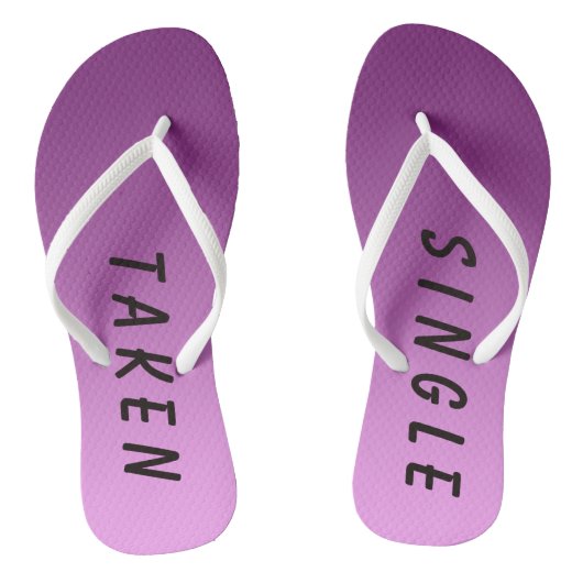 Grappig Single Taken Sign Pink Teenslippers (Voetbed)