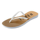 Grappig Single Taken teken Golden Teenslippers (Schuin)