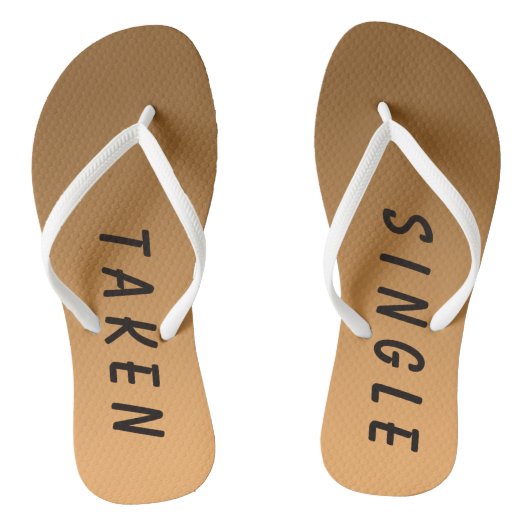 Grappig Single Taken teken Golden Teenslippers (Voetbed)