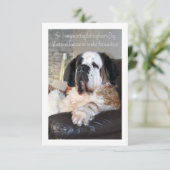 Grappig Sint Bernard hondenportret Bedankkaart (Staand voorkant)