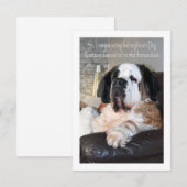 Grappig Sint Bernard hondenportret Bedankkaart (Voorkant / Achterkant)