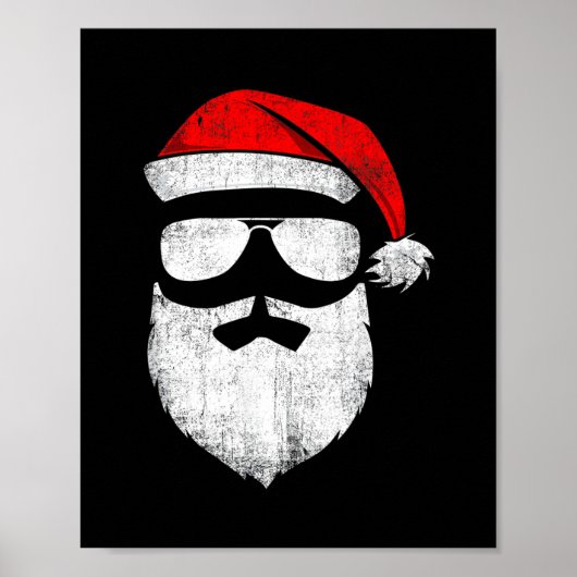 Grappig Sinterklaas Gezicht Zonnebril Met petten B Poster (Voorkant)
