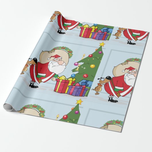 Grappig sinterklaas inpakpapier (Uitgerold)