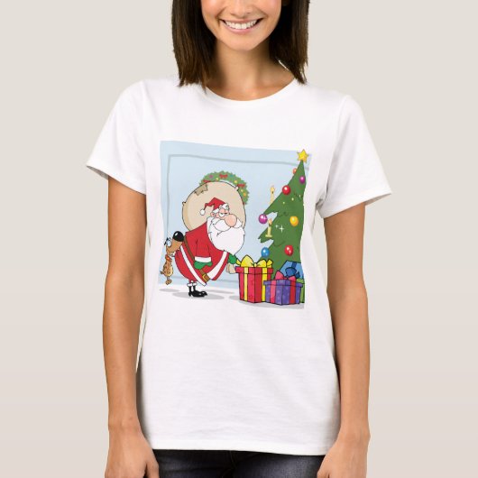 Grappig Sinterklaas Vrouwen T-shirt (Voorkant)