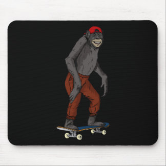 Grappig skateboard aap cadeau-idee 4 Skate And Hal Muismat