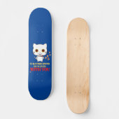 grappig skateboard "CUTE CAT" (Voorkant)