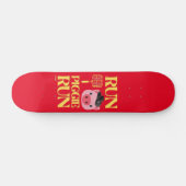 grappig skateboard "RUN PIGGIE" (Horizontaal)