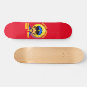 grappig skateboard "SUPPORT UW LOCAL DONUT SHOP" (Horizontaal)