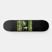 grappig skateboard "ZOMBIES EAT BRAINS..." (Horizontaal)