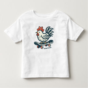 Grappig skateboarden Boerderij Chicken gepersonali Kinder Shirts