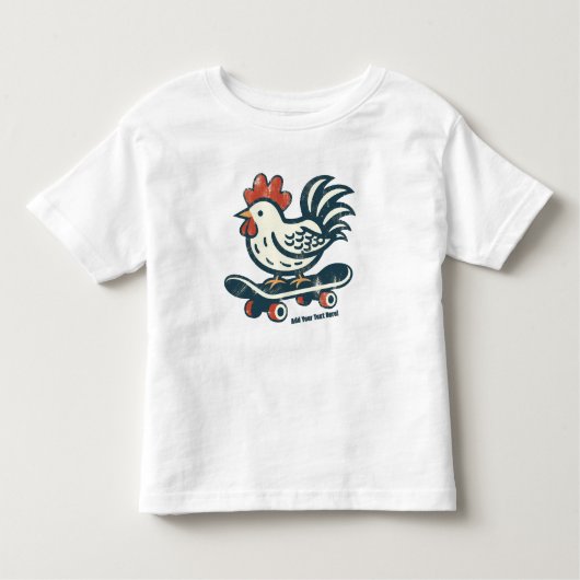 Grappig skateboarden Boerderij Chicken gepersonali Kinder Shirts (Voorkant)