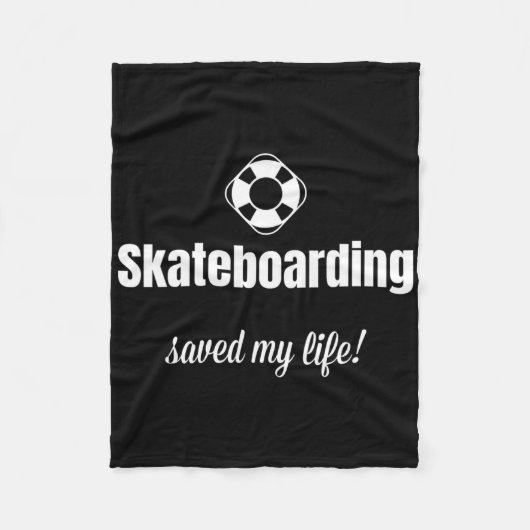 Grappig Skateboarden Heeft Mijn Leven Gered Skateb Fleece Deken (Voorkant)