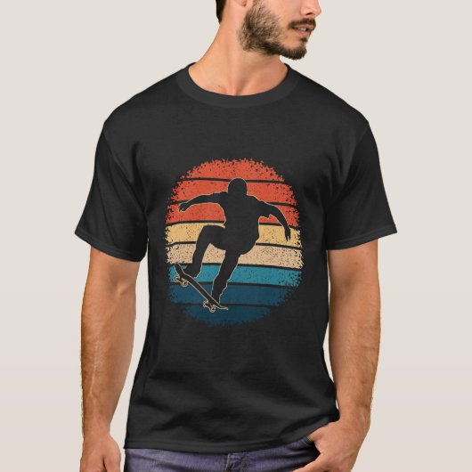 Grappig Skateboarden Shirt Vintage Retro Skateboar (Voorkant)