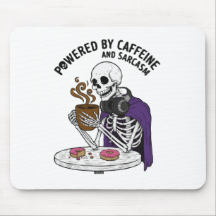 Grappig Skelet   Aangedreven door Cafeïne en Sarca Muismat