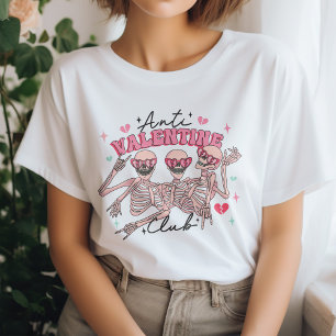 Grappig skelet Anti Valentine Club T-shirt