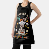 Grappig skelet bakker baking lover having een ment schort (Insitu)