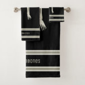 Grappig skelet benen zwart wit spooky halloween bad handdoek (Insitu)