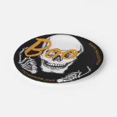 Grappig skelet Boo! Halloween thuisfeest Papieren Bordje (Gekanteld)