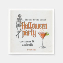 Grappig Skelet Cocktail Kantoor Halloween Feest