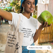 Grappig skelet Dans Modern Elegant Halloween Vibe Tote Bag