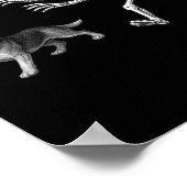 Grappig Skelet dat Beagle Hond achterna zit Hallow Poster (Hoek)