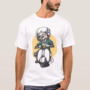 Grappig Skelet dat op een Fiets Rijdt T-shirt