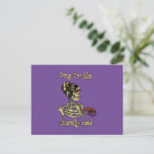 Grappig skelet Drink dat ik letterlijk Dead Coffee Briefkaart (Staand voorkant)