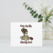 Grappig skelet Drink dat ik letterlijk Dead Coffee Briefkaart (Staand voorkant)