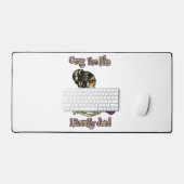 Grappig skelet Drink dat ik letterlijk Dead Coffee Bureaumat (Keyboard & Muis)