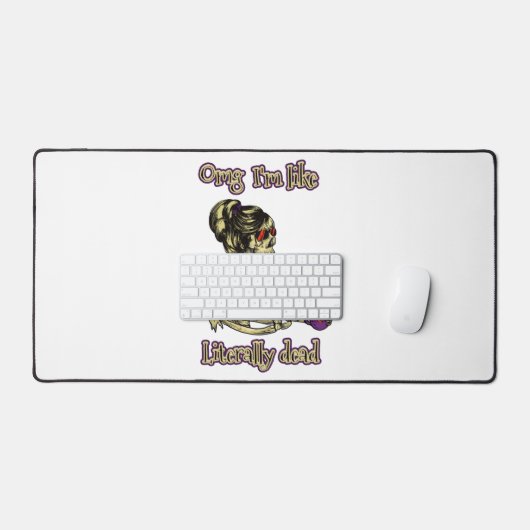 Grappig skelet Drink dat ik letterlijk Dead Coffee Bureaumat (Keyboard & Muis)