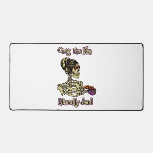 Grappig skelet Drink dat ik letterlijk Dead Coffee Bureaumat (Voorkant)