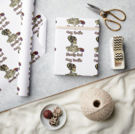 Grappig skelet Drink dat ik letterlijk Dead Coffee Cadeaupapier