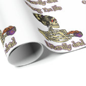 Grappig skelet Drink dat ik letterlijk Dead Coffee Cadeaupapier (Rol Hoek)