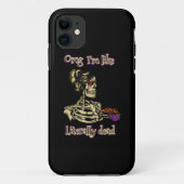 Grappig skelet Drink dat ik letterlijk Dead Coffee Case-Mate iPhone Case (Achterkant)